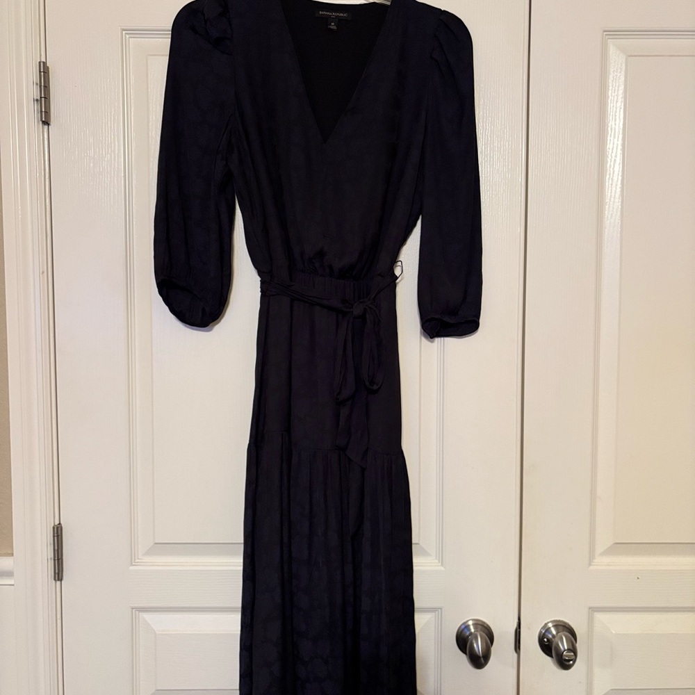 Banana Republic Navy Long Sleeve Dress
